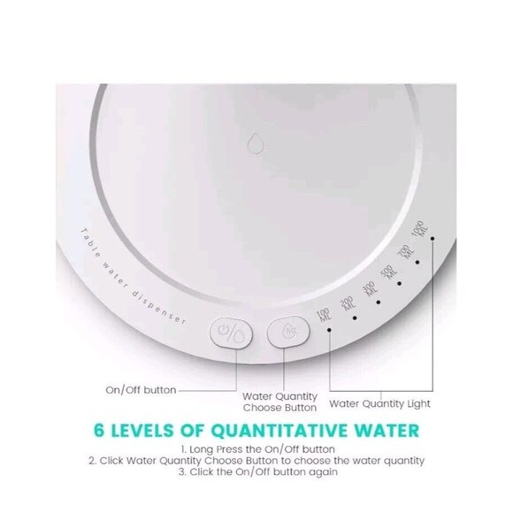 Water Dispenser for 5 Gallon Bottle Smart 7 Levels Desktop Water Jug USB Charged - Picture 2 of 7